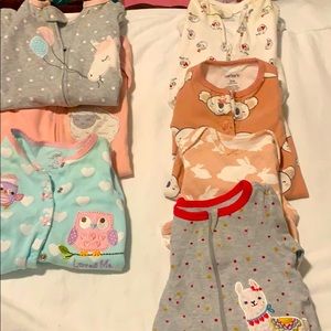 0-3 month old full body baby girl onesies